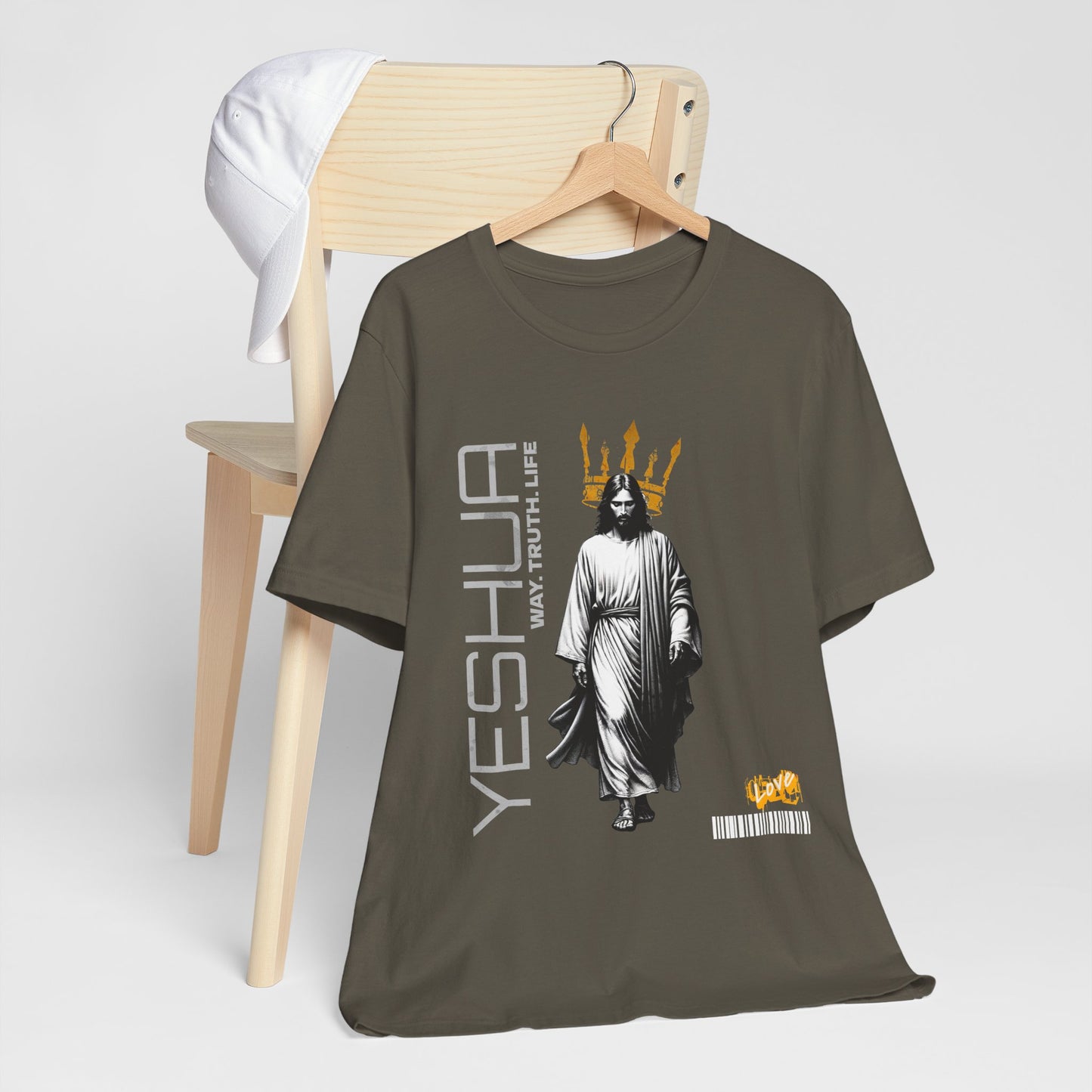 YESHUA Crown Tee - Way Truth Life Christian Shirt | Bold Jesus Graphic | Urban Faithwear | Kingdom Streetwear | The99.ink
