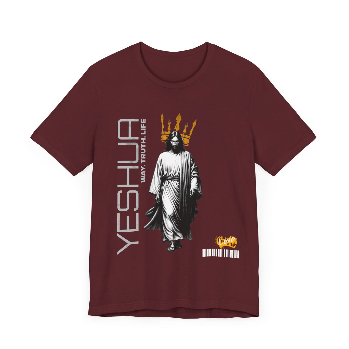 YESHUA Crown Tee - Way Truth Life Christian Shirt | Bold Jesus Graphic | Urban Faithwear | Kingdom Streetwear | The99.ink