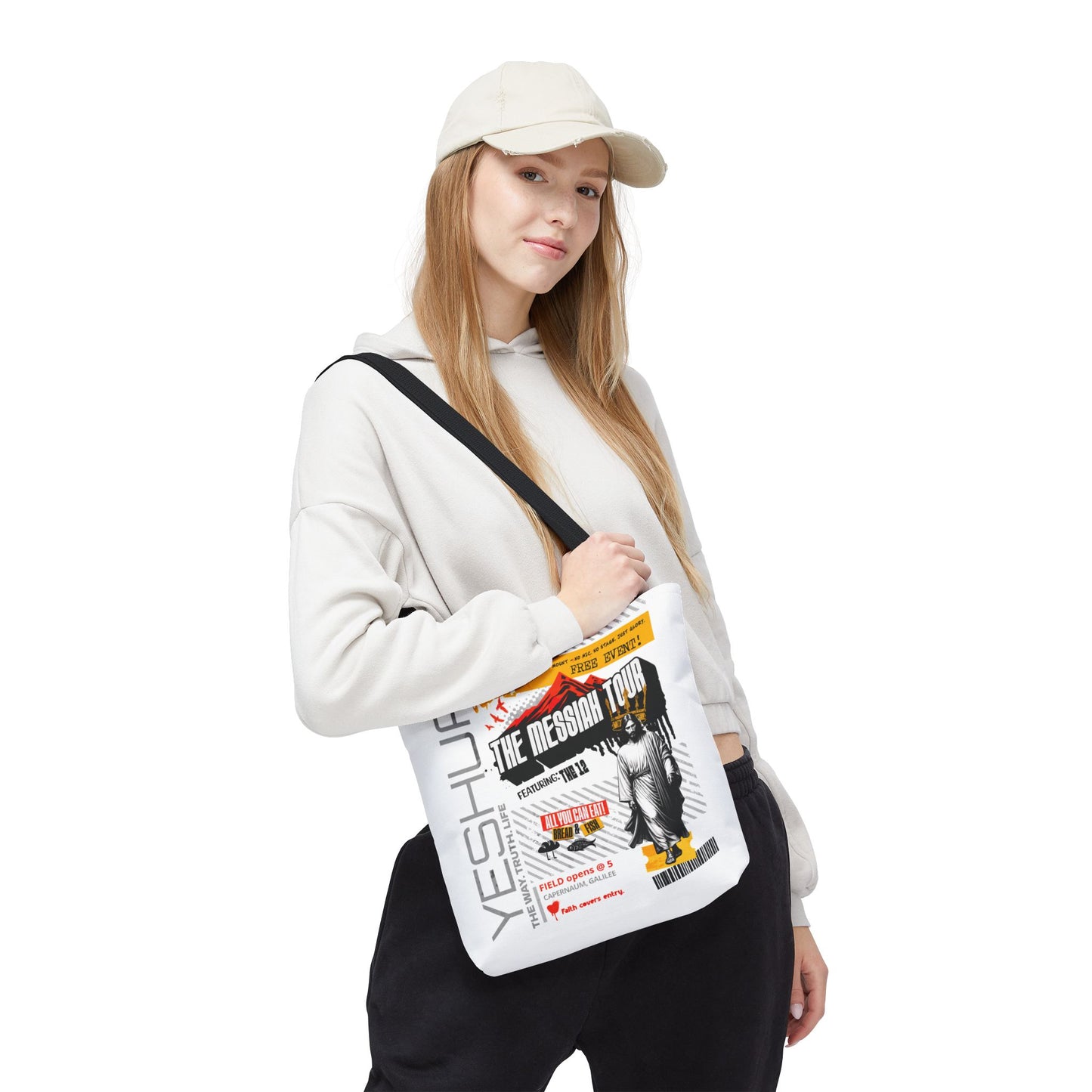 Messiah Tour Tote Bag | Yeshua Canvas Bag | Christian Bible Study Bag | Way Truth Life | Urban Faith Style | The99.ink