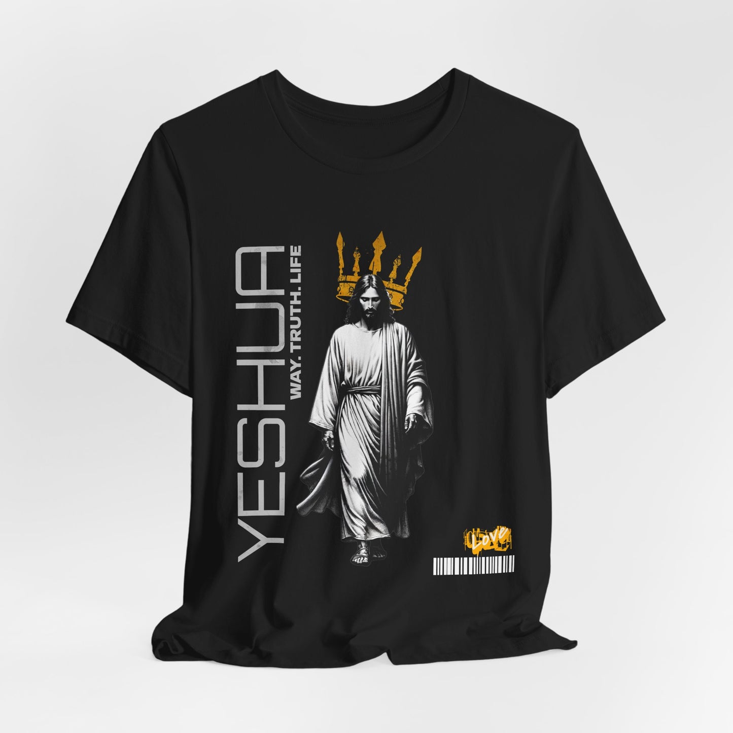 YESHUA Crown Tee - Way Truth Life Christian Shirt | Bold Jesus Graphic | Urban Faithwear | Kingdom Streetwear | The99.ink