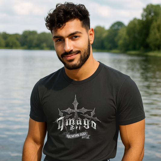 Imago Dei Genesis 1:27 T-Shirt – Unisex Christian Tee | Bella + Canvas 3001 | Inspirational Scripture Shirt