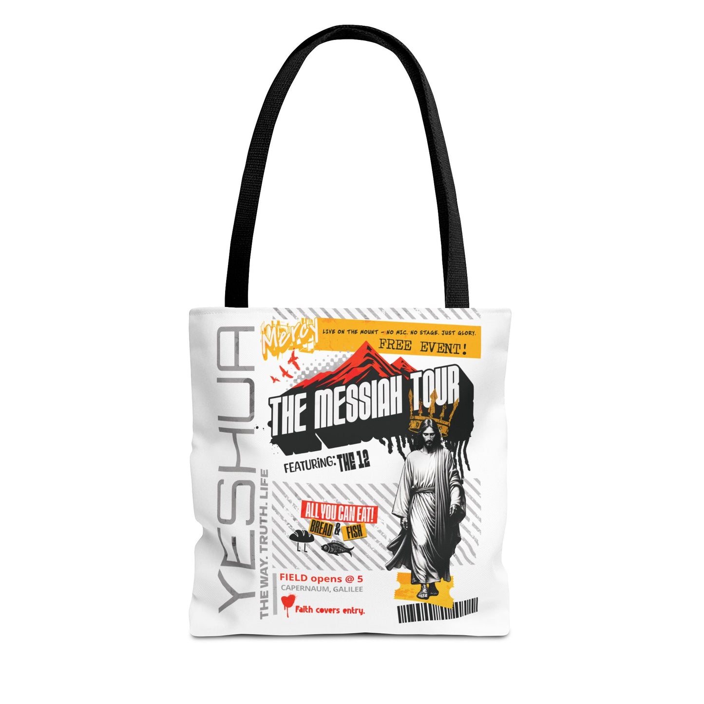 Messiah Tour Tote Bag | Yeshua Canvas Bag | Christian Bible Study Bag | Way Truth Life | Urban Faith Style | The99.ink