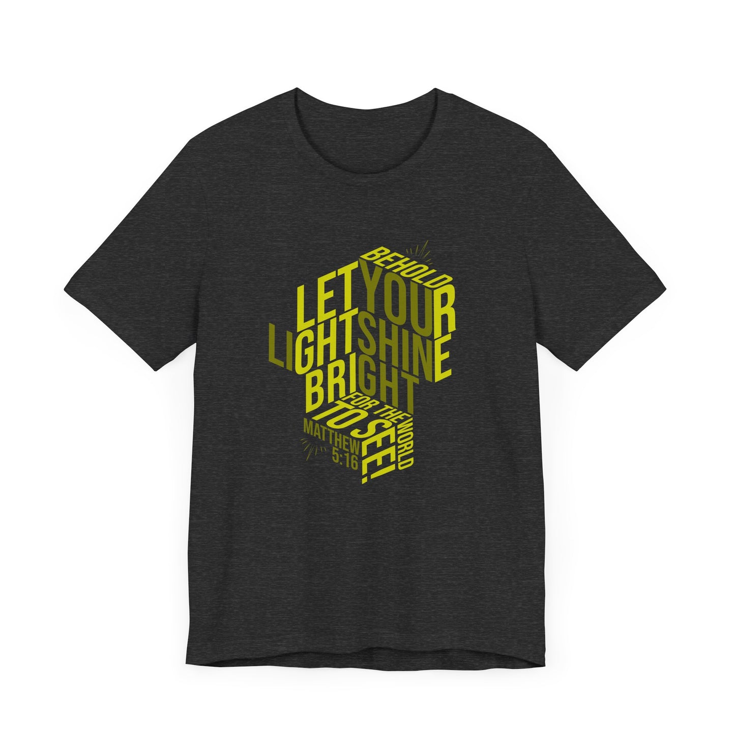 Let Your Light Shine Bright Christian T-Shirt - Matthew 5:16 Scripture Tee - Urban Faith Streetwear for Men & Women