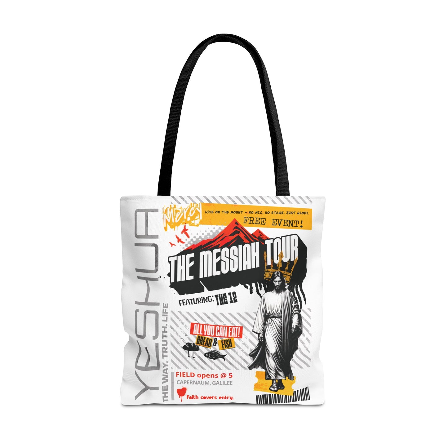 Messiah Tour Tote Bag | Yeshua Canvas Bag | Christian Bible Study Bag | Way Truth Life | Urban Faith Style | The99.ink