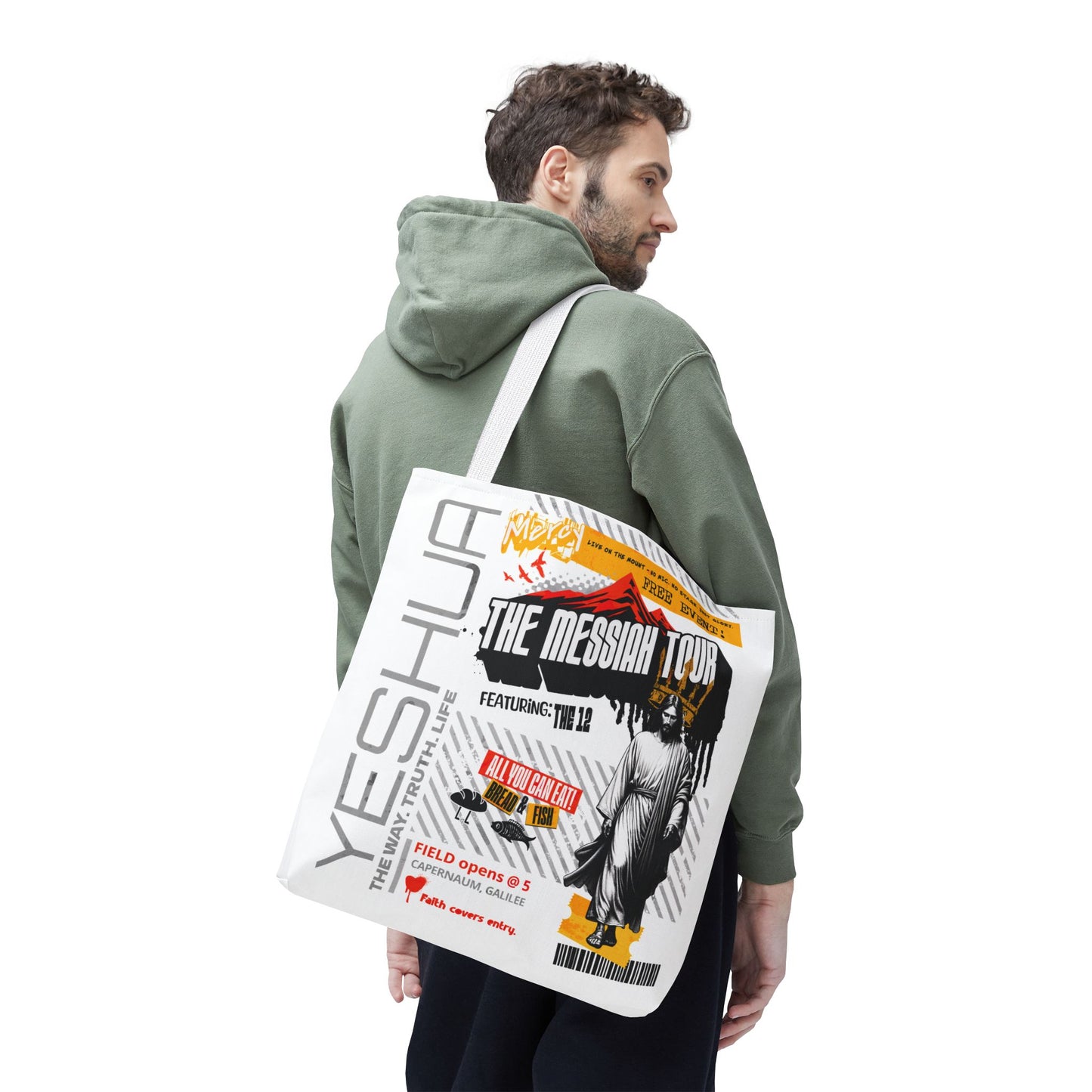 Messiah Tour Tote Bag | Yeshua Canvas Bag | Christian Bible Study Bag | Way Truth Life | Urban Faith Style | The99.ink
