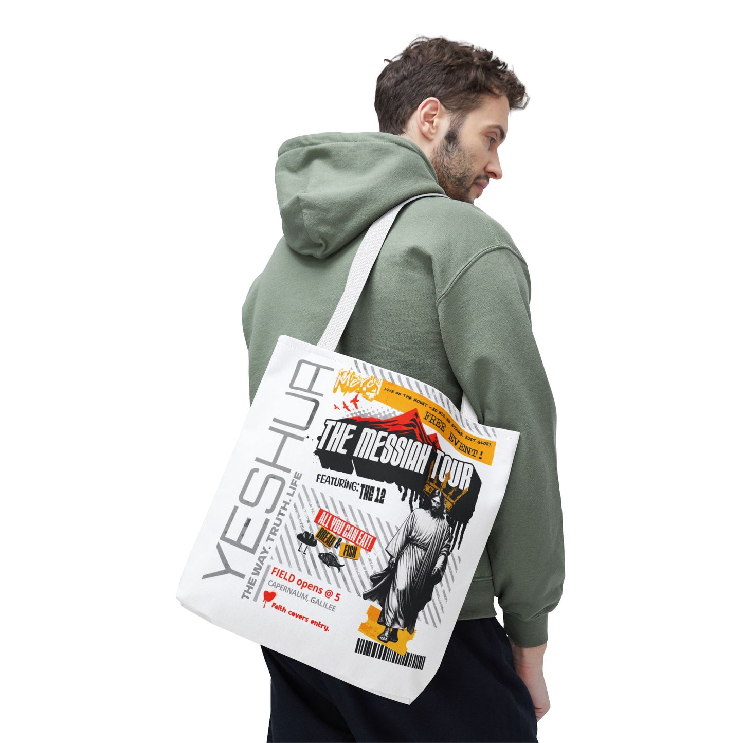 Messiah Tour Tote Bag | Yeshua Canvas Bag | Christian Bible Study Bag | Way Truth Life | Urban Faith Style | The99.ink