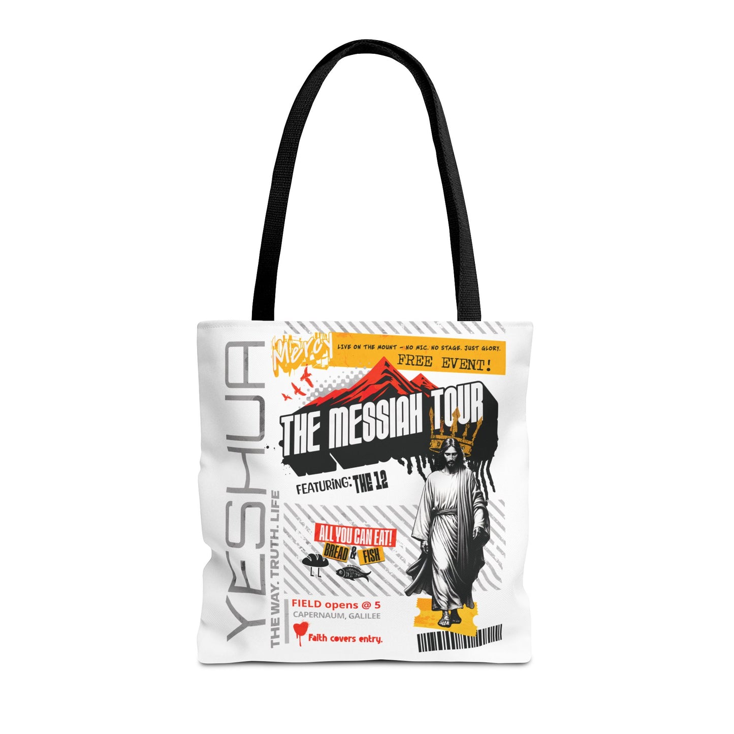 Messiah Tour Tote Bag | Yeshua Canvas Bag | Christian Bible Study Bag | Way Truth Life | Urban Faith Style | The99.ink